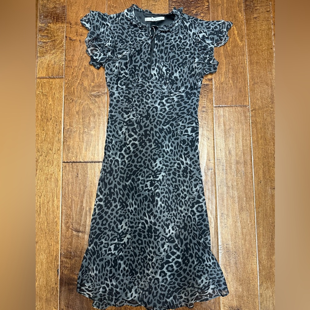 Diane Von Furstenberg Gray Patterned Dress